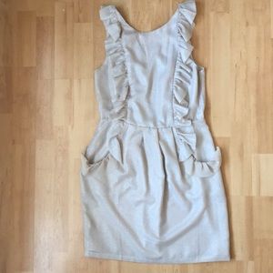 ark & co gold (slight shimmer) backless dress